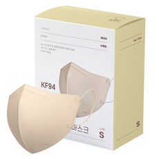 맘편히마스크 새부리형 마스크 소형 KF94, 50개입, 1개, 베이지