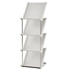 Royhome 現代簡約不鏽鋼桿簡易組裝鞋架, 4層, 淺灰色