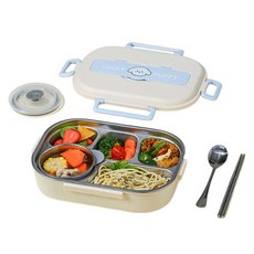 Cuteme 可愛狗狗不鏽鋼5格便當盒 + 餐具組 1500ML-MP491, 1套, 混合顏色