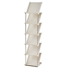 Royhome 現代簡約不鏽鋼桿簡易組裝鞋架, 6層, 米色