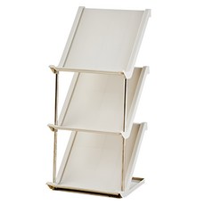 Royhome現代簡約不鏽鋼桿簡易組裝式鞋架, 3層, 淺褐色