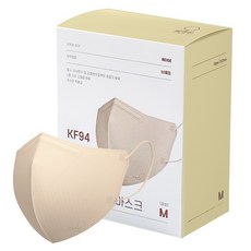 맘편히마스크 새부리형 마스크 중형 KF94 5매입 포장, 50개입, 1개, 베이지