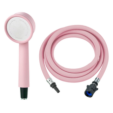 馬卡龍一鍵式蓮蓬頭+淋浴軟管1.5m組, 1組, 粉色