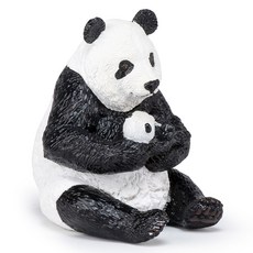 papo 野生動物 坐姿熊貓與熊貓寶寶 模型公仔, 1個