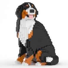 坐著回頭望的伯恩山犬狗狗積木 M 大型, 1個, 混合顏色