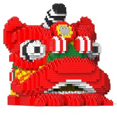 舞獅面具積木 M 大型, 紅色, 1個