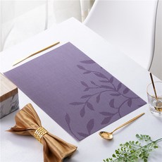 반디돌 깨끗한 테이블매트, 버드나무잎 퍼플1, 1개, 30 x 45 cm