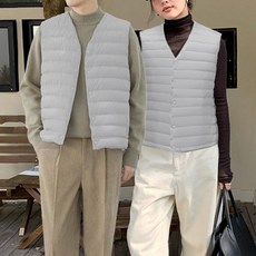 TURNKEY 中性款V領輕量保暖鋪棉背心 AJ-1235