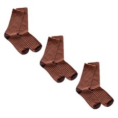 소니오 여성용 스트라이프 패션 양말 3켤레 세트