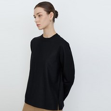 닥스 여성용 울혼방 니트 배색 긴팔 티셔츠 DLTS4D905