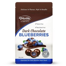 藍莓含餡黑巧克力, 125g, 1包