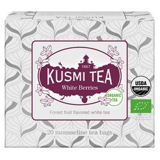KUSMI TEA 白色莓果茶棉紗茶包, 20入, 1個, 2g