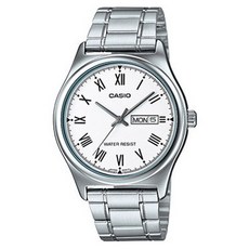 CASIO 卡西歐 男款日期星期顯示經典石英鋼帶錶 MTP-V006D-7B