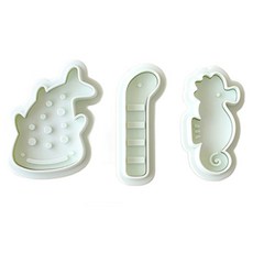 日本 cotta 海洋動物餅乾模具3件組 MP540, 1套, 單一顏色