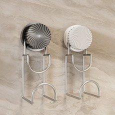 MONACO OLIVE 旋轉式雙重吸附臉盆掛架 2件組, 1套, 白色, 黑色