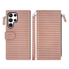 까미또 라인텍스쳐 지퍼 스트랩 다이어리 휴대폰 케이스