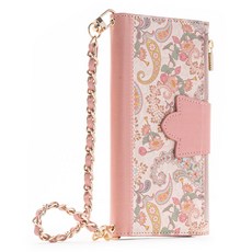 牡丹Kano Karuso Paisley簡約拉鍊日記型手機殼