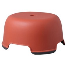 THE ZAKKA 圓角方形寬版防滑浴室椅, 紅色