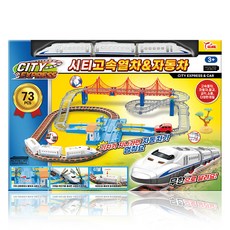 THINK Toys 城市高速列車 & 汽車玩具, 單一顏色, 1個