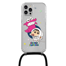 코쿼드 짱구 초코비 공룡 목걸이 스트랩 휴대폰 케이스