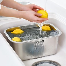 Le made 大容量方形洗碗槽 全304不鏽鋼 10L, 銀色, 1個