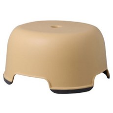 THE ZAKKA 圓角方形寬版防滑浴室椅, 黃色