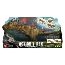THINK Toys Dino Park 動作暴龍玩具, 1個, 混合顏色
