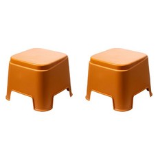 Deisoi 彩色方形浴室椅凳 2入, 01 橘色