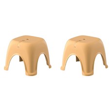 데이소이 삼색 스툴 욕실 의자 2p, 02 옐로우