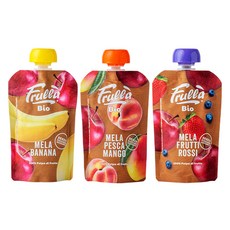 綜合果泥3件組 蘋果香蕉口味 100g+蘋果水蜜桃芒果口味 100g+蘋果藍莓草莓口味 100g, 1組