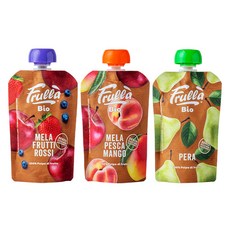 綜合果泥3件組 蘋果藍莓草莓口味 100g+蘋果水蜜桃芒果口味 100g+梨子口味 100g, 1組