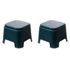 데이소이 컬러드 사각 스툴 욕실 의자 2p, 02 네이비