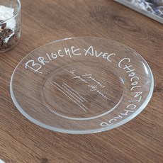 Syracuse CHINA La Ceramique Claire 字母玻璃圓形甜點盤, 白色, 1個