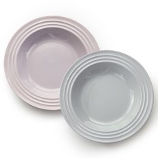 PRELUDE 奶油風義大利麵碗2件組, 煙燻粉, 灰色, 1套