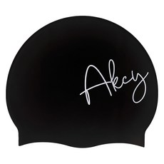 AKCI 成人用矽膠泳帽 AKCS-0, 純粹黑, 1個