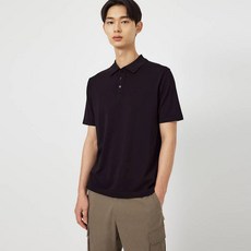 JAJU 남성용 카라형 반팔 니트 티셔츠