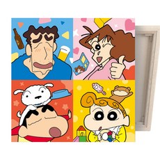 iLovePainting 蠟筆小新鑽石貼畫相框DIY組, 小新一家款, 1組