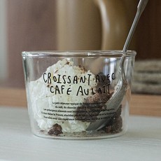 Syracuse La Ceramique Claire 字母玻璃優格碗 220ml, 1個, 黑色