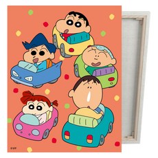 iLovePainting 蠟筆小新鑽石貼畫相框DIY組, 卡丁車小新款, 1組