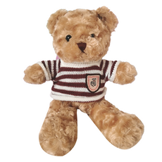 비투윈 프레이르 귀여운 사랑스러운 인형, 벨벳 레드 스트라이프 베어 L, 1개, 50cm
