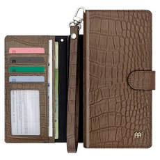 KKAMITTO Lock牛皮帶日記本手機殼