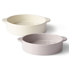 PRELUDE Creamy手持圓碗 大款 2件組, 印度粉, 象牙白, 1套