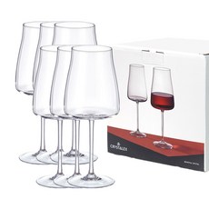 크리스탈렉스 알렉시아 플랫 레드 와인잔, 6개, 600ml