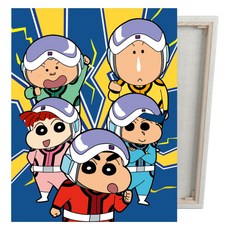 iLovePainting 蠟筆小新著色畫相框DIY組, 1組, 春日部防衛隊出動款