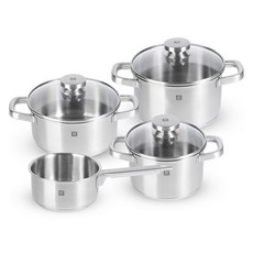 ZWILLING 雙人 Joy 鍋具4件組, 湯鍋 2L + 燉鍋 3L + 湯鍋 3.5L + 單柄醬汁鍋 1.5L, 1套, 單一顏色