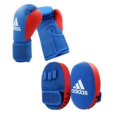 adidas 愛迪達 拳擊組合手套+拳擊靶雙手穿戴組, 1組, 藍紅