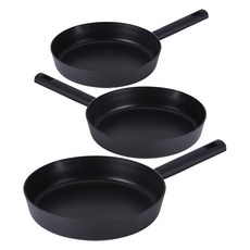 Lacena 全感應IH平底鍋3件組, 1套, 黑色, 平底鍋 20cm + 24cm + 26cm