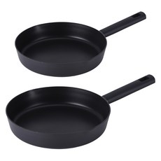 Lacena 全感應IH平底鍋2件組, 1套, 黑色, 平底鍋 24cm + 26cm