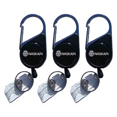 NASKAPI 柔軟多功能掛勾伸縮扣 NP2, 黑色, 3個