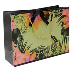 마켓피오 플라워 리본 쇼핑백 타입2 M, 15개, 1개입